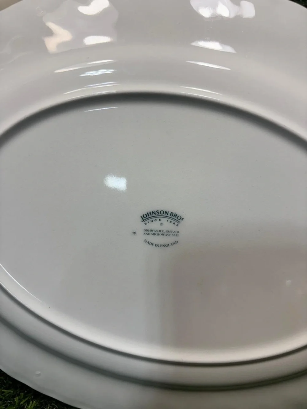Mixed White Ironstone Dinnerware Lot 11 Pc Johnson Bros Platter Bowls Plates